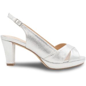Paradox London Women's Faux Leather 'Luisa' Sling Back Platform Sandal in Silver Size: 8 Silver 8 Paradox London Women's Faux Leather 'Luisa' Sling Back Platform Sandal in Silver Size: 8 Silver 8