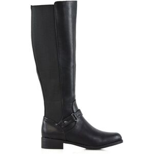 XY London Women's 'Mikayla' Elasticated Knee High Boots in Black Size: 8 Black 8 XY London Women's 'Mikayla' Elasticated Knee High Boots in Black Size: 8 Black 8