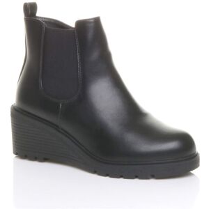 AJVANI Women's High Wedge Heel Ankle Chelsea Boots in Black Size: 5 Black 5 AJVANI Women's High Wedge Heel Ankle Chelsea Boots in Black Size: 5 Black 5