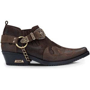 Infinity Leather Men's Brown Leather Metal Chain Winklepicker Cowboy Shoes Size: 11 Brown 11 Infinity Leather Men's Brown Leather Metal Chain Winklepicker Cowboy Shoes Size: 11 Brown 11