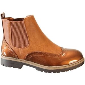 IVACHY Women's Women Chelsea Boots - Classic Brogue in Tan Size: 5 Tan 5 IVACHY Women's Women Chelsea Boots - Classic Brogue in Tan Size: 5 Tan 5