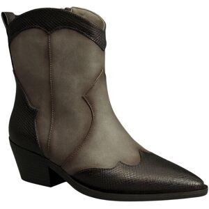 IVACHY Women's Cowboy Western Vintage Style Metalic Bronze Shinny Ankle Boots with Pointed Toe & Block Heel in Brown Size: 3 Brown 3 IVACHY Women's Cowboy Western Vintage Style Metalic Bronze Shinny Ankle Boots with Pointed Toe & Block Heel in Brown Size: 3 Brown 3