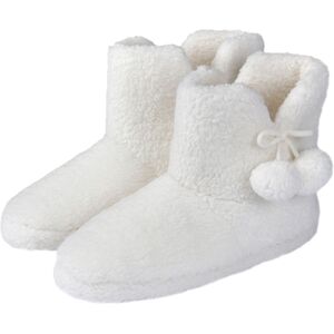 Smart Living Women's Teddy Fleece Bootie Slippers in Cream Size: Small Cream S Smart Living Women's Teddy Fleece Bootie Slippers in Cream Size: Small Cream S