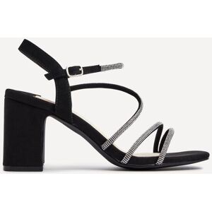 Linzi Women's Kira Black Faux Suede Strappy Diamante Block Heel Size: 3-Standard Fit Black 3-Standard Fit Linzi Women's Kira Black Faux Suede Strappy Diamante Block Heel Size: 3-Standard Fit Black 3-Standard Fit