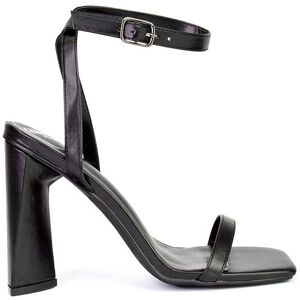 XY London Women's 'Max' Strappy Square Toe Sculptured Block High Heel Sandals in Black Size: 3 Black 3 XY London Women's 'Max' Strappy Square Toe Sculptured Block High Heel Sandals in Black Size: 3 Black 3