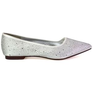 XY London Women's 'Marshall' Bridal Shoes Flat Pointed Toe Sparkly Rhinestones Ballerina in White Size: 8 White 8 XY London Women's 'Marshall' Bridal Shoes Flat Pointed Toe Sparkly Rhinestones Ballerina in White Size: 8 White 8
