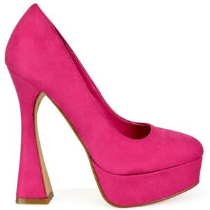 XY London Women's 'Karlie' Flared Curved Stiletto Platform High Heel Court Shoes in Fuchsia Size: 5 Fuchsia 5 XY London Women's 'Karlie' Flared Curved Stiletto Platform High Heel Court Shoes in Fuchsia Size: 5 Fuchsia 5