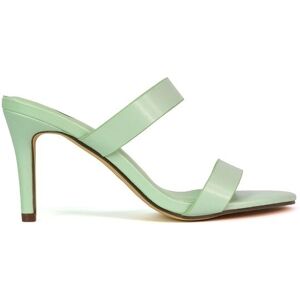 XY London Women's 'Wolf' Round Toe Double Strap Stiletto High Heel Mule Sandals in Aqua Size: 4 Aqua 4 XY London Women's 'Wolf' Round Toe Double Strap Stiletto High Heel Mule Sandals in Aqua Size: 4 Aqua 4