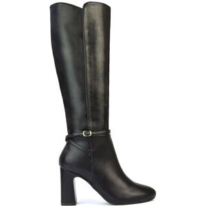 XY London Women's 'Olly' Knee High Boots With Block Mid Heel in Black Size: 7 Black 7 XY London Women's 'Olly' Knee High Boots With Block Mid Heel in Black Size: 7 Black 7