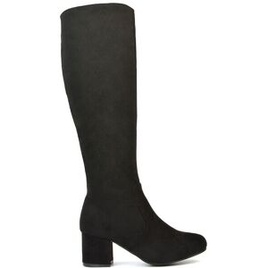 XY London Women's 'Honey' Knee High Boots with Mid Block Heel & Inside Zip in Jet Black Size: 5 Jet Black 5 XY London Women's 'Honey' Knee High Boots with Mid Block Heel & Inside Zip in Jet Black Size: 5 Jet Black 5