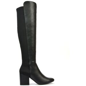 XY London Women's ‘Falcon' Knee High Boots Elasticated Calf Fit Mid Block Heel in Black Size: 5 Black 5 XY London Women's ‘Falcon' Knee High Boots Elasticated Calf Fit Mid Block Heel in Black Size: 5 Black 5