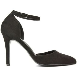 XY London Women's 'Claire' D'Orsay Point Toe Ankle Strap Stiletto Heel Court Shoes in Jet Black Size: 5 Jet Black 5 XY London Women's 'Claire' D'Orsay Point Toe Ankle Strap Stiletto Heel Court Shoes in Jet Black Size: 5 Jet Black 5