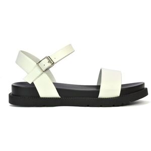 XY London Women's 'Grace' Two Strap Open Toe Platform Sandal Shoes in White Size: 7 White 7 XY London Women's 'Grace' Two Strap Open Toe Platform Sandal Shoes in White Size: 7 White 7