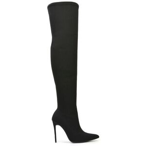 XY London Women's 'Piper' Over The Knee Thigh High Heeled Boots With Zip in Black Size: 6 Black 6 XY London Women's 'Piper' Over The Knee Thigh High Heeled Boots With Zip in Black Size: 6 Black 6