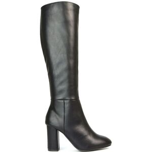 XY London Women's 'Jen' Knee High Block Heeled Boots With Zip Fastening in Black Size: 5 Black 5 XY London Women's 'Jen' Knee High Block Heeled Boots With Zip Fastening in Black Size: 5 Black 5