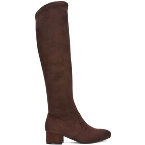 XY London Women's 'June' Round Toe Knee High Boots With Block Heel in Brown Size: 5 Brown 5 XY London Women's 'June' Round Toe Knee High Boots With Block Heel in Brown Size: 5 Brown 5