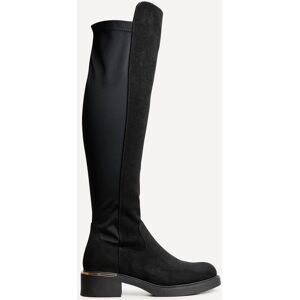 Linzi Women's Sawyer Black Faux Suede Knee High Classic Riding Boot Size: 3-Standard Fit Black 3-Standard Fit Linzi Women's Sawyer Black Faux Suede Knee High Classic Riding Boot Size: 3-Standard Fit Black 3-Standard Fit