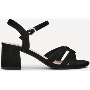 Linzi Women's Flair Black Faux Suede Crossover Heeled Sandals Size: 7-Standard Fit Black 7-Standard Fit Linzi Women's Flair Black Faux Suede Crossover Heeled Sandals Size: 7-Standard Fit Black 7-Standard Fit