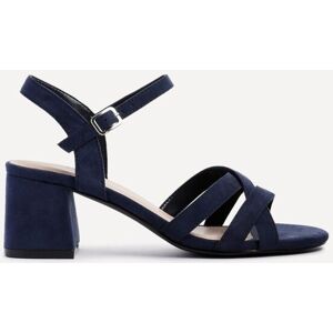 Linzi Women's Flair Navy Faux Suede Crossover Heeled Sandals Size: 4-Standard Fit Navy 4-Standard Fit Linzi Women's Flair Navy Faux Suede Crossover Heeled Sandals Size: 4-Standard Fit Navy 4-Standard Fit