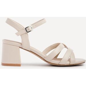 Linzi Women's Flair Nude Faux Leather Crossover Heeled Sandals in Beige Size: 3-Standard Fit Beige 3-Standard Fit Linzi Women's Flair Nude Faux Leather Crossover Heeled Sandals in Beige Size: 3-Standard Fit Beige 3-Standard Fit