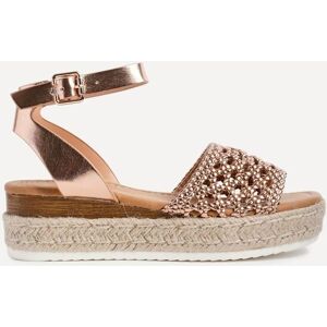Linzi Women's Sundown Rose Gold Espadrille Flatform Sandals Size: 5-Standard Fit Rose Gold 5-Standard Fit Linzi Women's Sundown Rose Gold Espadrille Flatform Sandals Size: 5-Standard Fit Rose Gold 5-Standard Fit