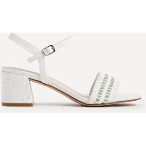 Linzi Women's Indie White Raffia Diamante Block Heeled Sandals Size: 7-Standard Fit White 7-Standard Fit Linzi Women's Indie White Raffia Diamante Block Heeled Sandals Size: 7-Standard Fit White 7-Standard Fit