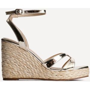Linzi Women's Tequila Gold Crossover Espadrille Wedges Size: 8-Standard Fit Gold 8-Standard Fit Linzi Women's Tequila Gold Crossover Espadrille Wedges Size: 8-Standard Fit Gold 8-Standard Fit