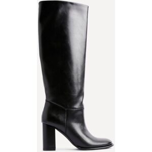 Linzi Women's Cole Black Faux Leather Pull-On High Leg Block Heeled Boots Size: 4-Standard Fit Black 4-Standard Fit Linzi Women's Cole Black Faux Leather Pull-On High Leg Block Heeled Boots Size: 4-Standard Fit Black 4-Standard Fit