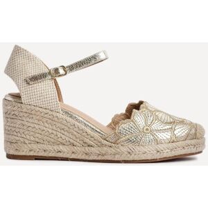 Linzi Women's Florentina Gold Floral Embroidered Wedges Size: 7-Standard Fit Gold 7-Standard Fit Linzi Women's Florentina Gold Floral Embroidered Wedges Size: 7-Standard Fit Gold 7-Standard Fit