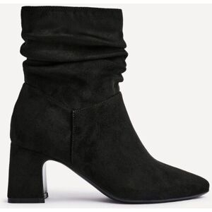 Linzi Women's Maven Black Faux Suede Ruched Block Heel Ankle Boot Size: 7-Standard Fit Black 7-Standard Fit Linzi Women's Maven Black Faux Suede Ruched Block Heel Ankle Boot Size: 7-Standard Fit Black 7-Standard Fit