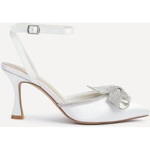Linzi Women's Angela Bridal Ivory Satin Bow Heels in White Size: 4-Standard Fit White 4-Standard Fit Linzi Women's Angela Bridal Ivory Satin Bow Heels in White Size: 4-Standard Fit White 4-Standard Fit