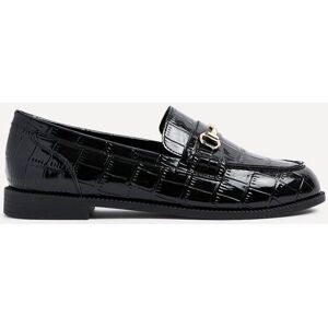 Linzi Women's Maison Black Faux Croc Patent Leather Loafers Size: 4-Standard Fit Black 4-Standard Fit Linzi Women's Maison Black Faux Croc Patent Leather Loafers Size: 4-Standard Fit Black 4-Standard Fit