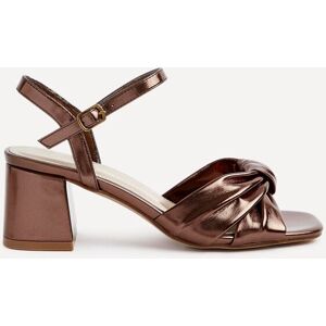 Linzi Women's Charlotte Bronze Faux Leather Knotted Heels in Brown Size: 4-Standard Fit Brown 4-Standard Fit Linzi Women's Charlotte Bronze Faux Leather Knotted Heels in Brown Size: 4-Standard Fit Brown 4-Standard Fit