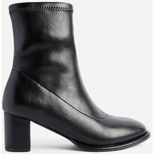 Linzi Women's Rita Black Faux Leather Round Toe Block Heel Sock Boot Size: 3-Standard Fit Black 3-Standard Fit Linzi Women's Rita Black Faux Leather Round Toe Block Heel Sock Boot Size: 3-Standard Fit Black 3-Standard Fit