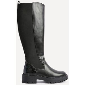 Linzi Women's Swift Black Faux Leather & Croc Knee High Boot Size: 6-Standard Fit Black 6-Standard Fit Linzi Women's Swift Black Faux Leather & Croc Knee High Boot Size: 6-Standard Fit Black 6-Standard Fit