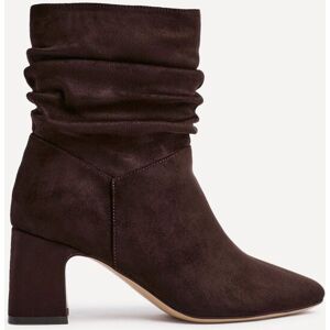Linzi Women's Maven Brown Faux Suede Ruched Block Heel Ankle Boot Size: 7-Standard Fit Brown 7-Standard Fit Linzi Women's Maven Brown Faux Suede Ruched Block Heel Ankle Boot Size: 7-Standard Fit Brown 7-Standard Fit