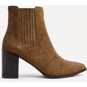 Linzi Women's Thrive Tan Suede Pointed Toe Stacked Blook Heeled Boot Size: 7-Standard Fit Tan 7-Standard Fit Linzi Women's Thrive Tan Suede Pointed Toe Stacked Blook Heeled Boot Size: 7-Standard Fit Tan 7-Standard Fit