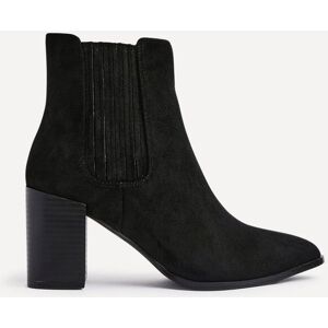 Linzi Women's Thrive Black Suede Pointed Toe Stacked Blook Heeled Boot Size: 6-Standard Fit Black 6-Standard Fit Linzi Women's Thrive Black Suede Pointed Toe Stacked Blook Heeled Boot Size: 6-Standard Fit Black 6-Standard Fit