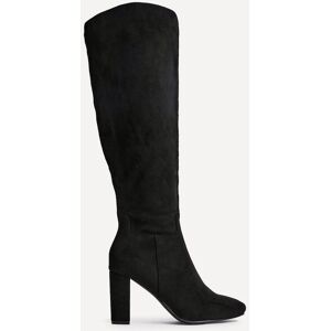 Linzi Women's Claim Black Faux Suede Knee High Block Heeled Boot Size: 7-Standard Fit Black 7-Standard Fit Linzi Women's Claim Black Faux Suede Knee High Block Heeled Boot Size: 7-Standard Fit Black 7-Standard Fit