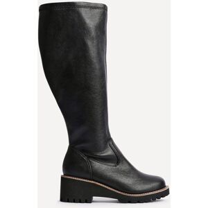 Linzi Women's Maintain Wide Fit Black Faux Leather Stretch High Leg Wedge Boot Size: 7-Standard Fit Black 7-Standard Fit Linzi Women's Maintain Wide Fit Black Faux Leather Stretch High Leg Wedge Boot Size: 7-Standard Fit Black 7-Standard Fit