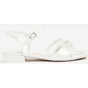 Linzi Women's Spellbound Bridal Ivory Satin Low Heel Sandals in White Size: 8-Standard Fit White 8-Standard Fit Linzi Women's Spellbound Bridal Ivory Satin Low Heel Sandals in White Size: 8-Standard Fit White 8-Standard Fit