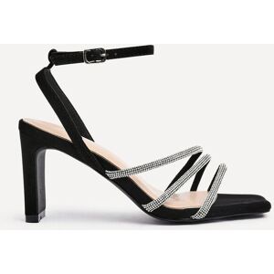 Linzi Women's Glimmer Black Faux Suede Diamante Block Heel Size: 7-Standard Fit Black 7-Standard Fit Linzi Women's Glimmer Black Faux Suede Diamante Block Heel Size: 7-Standard Fit Black 7-Standard Fit