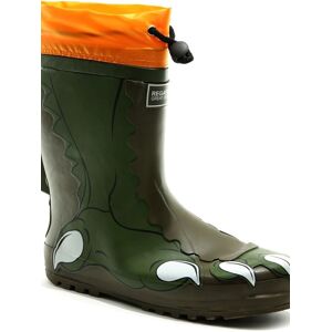 Regatta Mudplay Animal Character Waterproof Wellies in Khaki Size: 2 Khaki 2 Regatta Mudplay Animal Character Waterproof Wellies in Khaki Size: 2 Khaki 2
