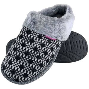 Dunlop Women's Cosy Memory Foam Open Back Knitted Slippers in Black Size: 5 Black 5 Dunlop Women's Cosy Memory Foam Open Back Knitted Slippers in Black Size: 5 Black 5