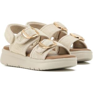 VIVA Luna: Women's Big Buckle Adjustable Two Strap Flatform Wedge Sandals in Cream Size: 7 Cream 7 VIVA Luna: Women's Big Buckle Adjustable Two Strap Flatform Wedge Sandals in Cream Size: 7 Cream 7