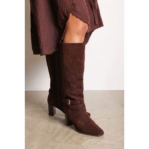 Where's That From Women's 'Tamsin' Knee High Boots With Wrap Buckle Strap in Brown Size: 8 Brown 8 Where's That From Women's 'Tamsin' Knee High Boots With Wrap Buckle Strap in Brown Size: 8 Brown 8