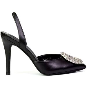 XY London Women's 'Issy' Sling Back Strappy Pointed Toe Stiletto High Heel Court Shoes in Black Size: 5 Black 5 XY London Women's 'Issy' Sling Back Strappy Pointed Toe Stiletto High Heel Court Shoes in Black Size: 5 Black 5