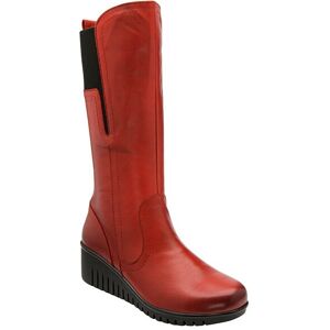 Lotus Women's 'Fitzgerald' Leather Wedge Mid-Calf Boots in Red Size: 6 Red 6 Lotus Women's 'Fitzgerald' Leather Wedge Mid-Calf Boots in Red Size: 6 Red 6