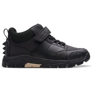 Clarks Steggy 2 Glow Kid Black Leather School Shoes, Riptape, High Tops, Trainers Size: 8-Wide Fit Black 8-Wide Fit Clarks Steggy 2 Glow Kid Black Leather School Shoes, Riptape, High Tops, Trainers Size: 8-Wide Fit Black 8-Wide Fit