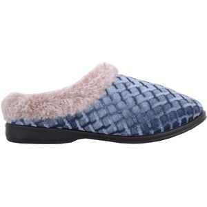 ABSOLUTE FOOTWEAR Women's Soft Easy Slip Faux Fur Lined Diamond Pattern Mule Slippers in Light Blue Size: 6 Light Blue 6 ABSOLUTE FOOTWEAR Women's Soft Easy Slip Faux Fur Lined Diamond Pattern Mule Slippers in Light Blue Size: 6 Light Blue 6